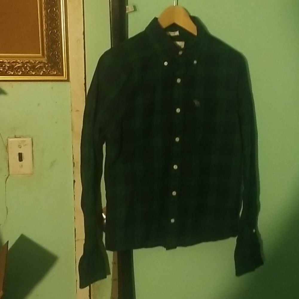 kids abercrombie and fitch plaid button down
